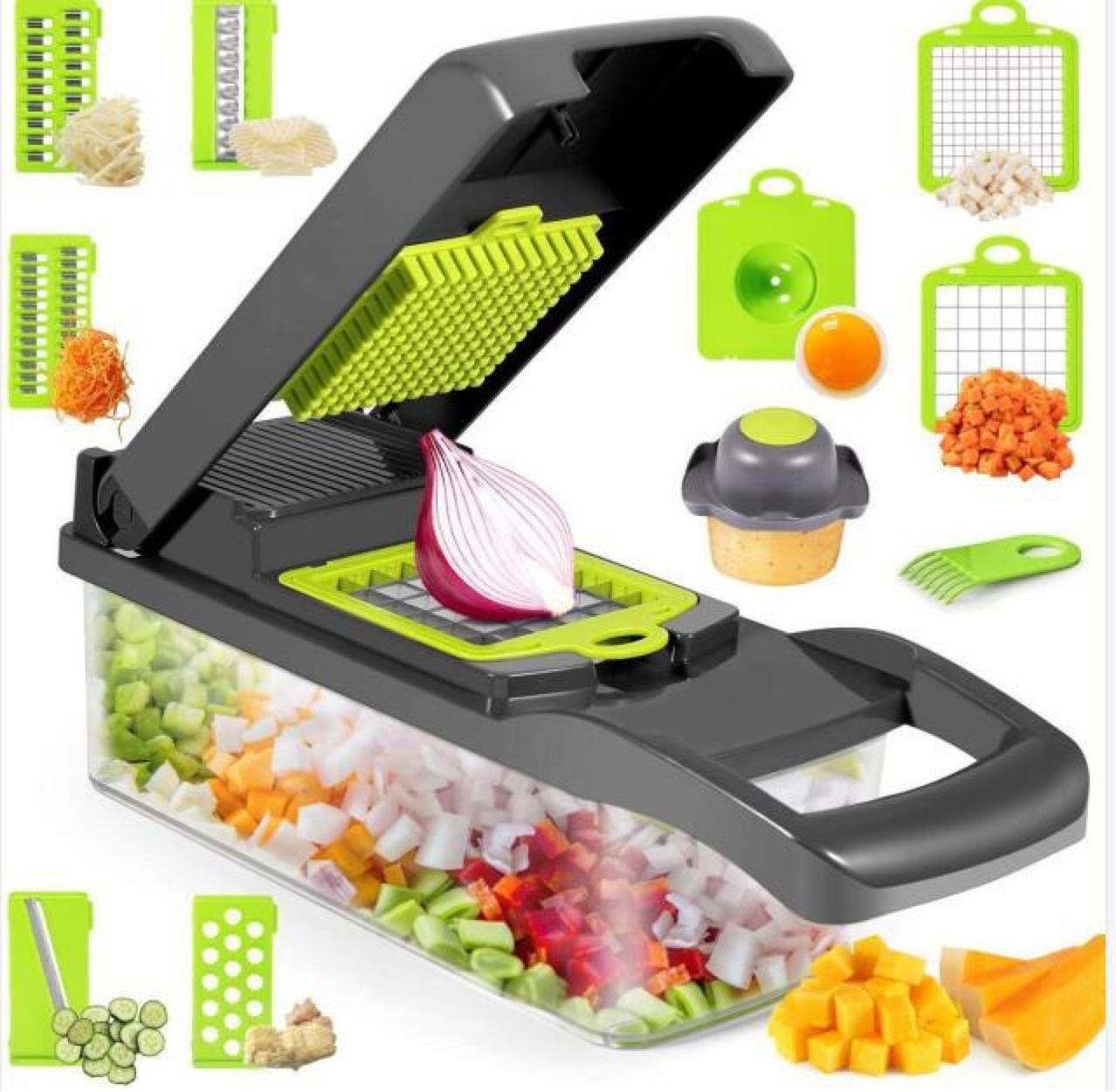 12 In 1 Manual Vegetable Chopper Kitchen Gadgets Food Chopper Onion Cutter Vegetable Slicer - twinbrothersstore