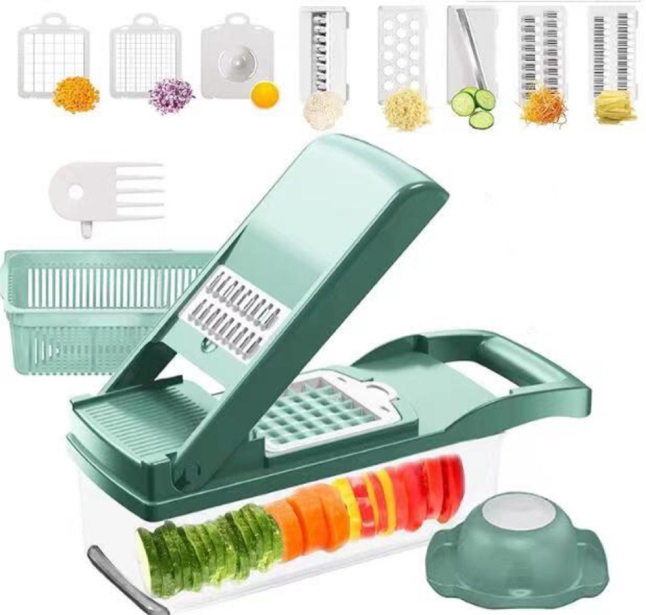 12 In 1 Manual Vegetable Chopper Kitchen Gadgets Food Chopper Onion Cutter Vegetable Slicer - twinbrothersstore