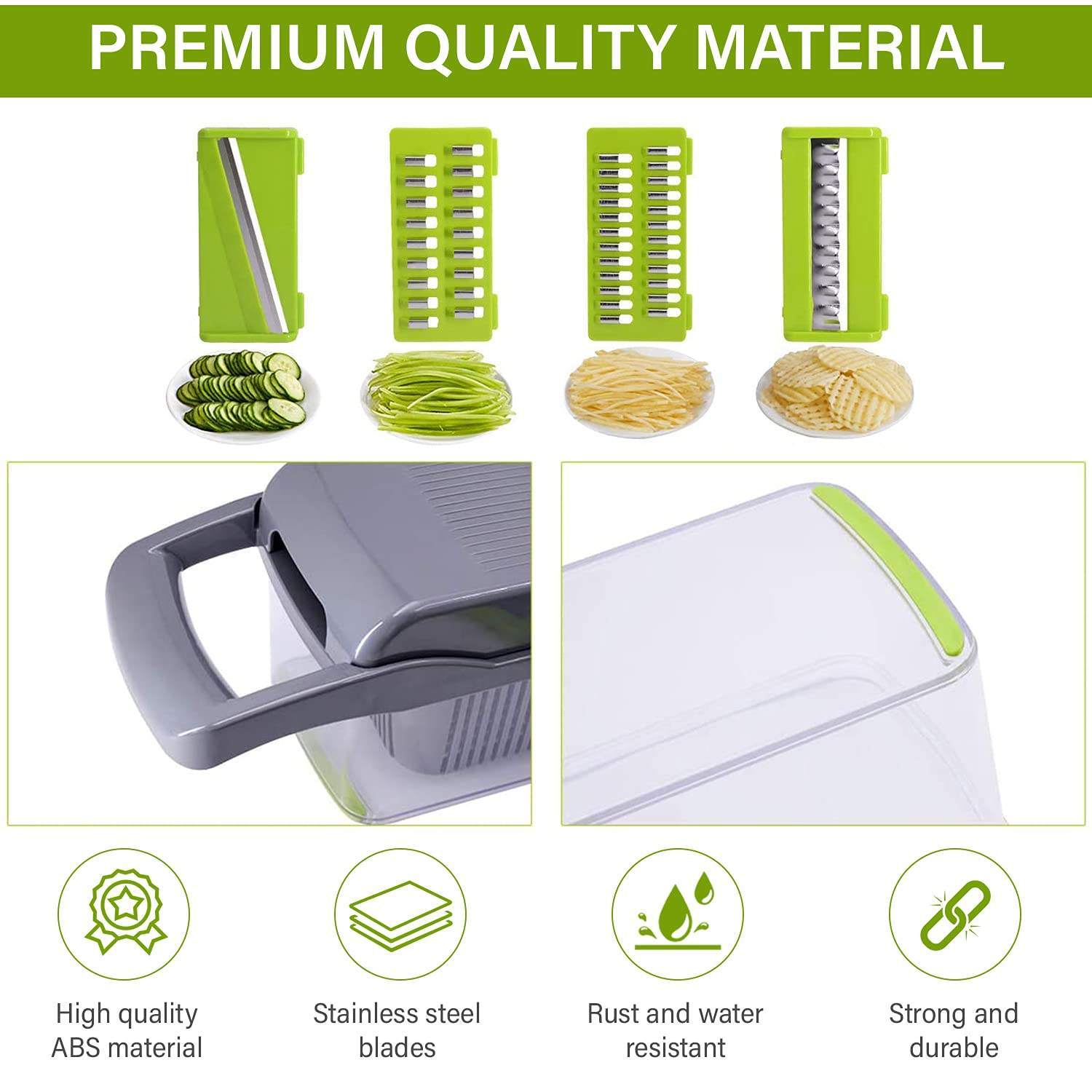 12 In 1 Manual Vegetable Chopper Kitchen Gadgets Food Chopper Onion Cutter Vegetable Slicer - twinbrothersstore