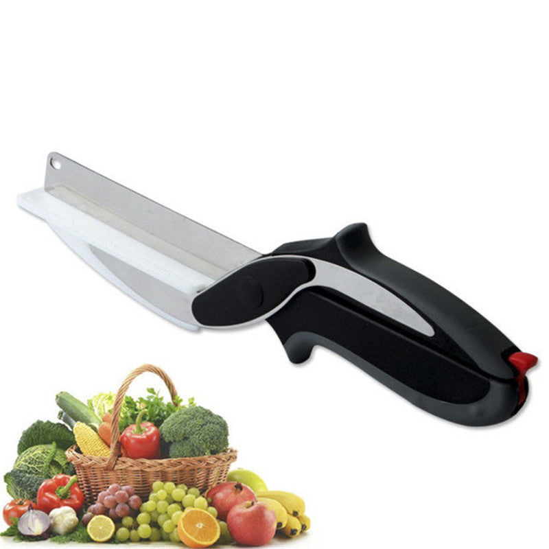 Stainless Steel Scissors Multifunctional Scissors Cutting Machine 2 In 1 Cutting Board Utility Knife