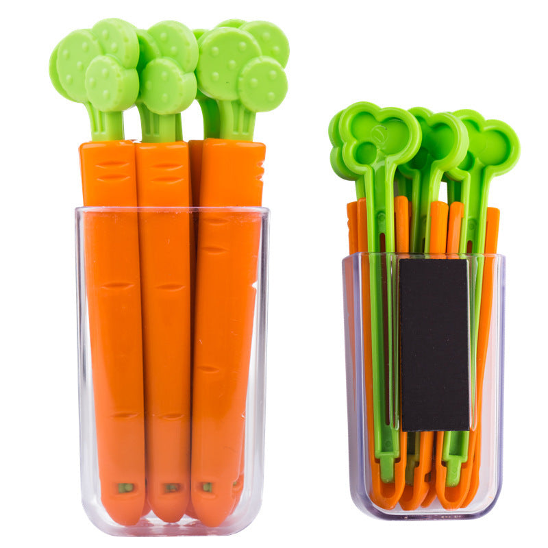 Bags Clip Carrot Sealing Clamp Plastic Bag Sealer Food And Snack Sealed Bag Clip Mini Magnet Storage Box Kitchen Organizer