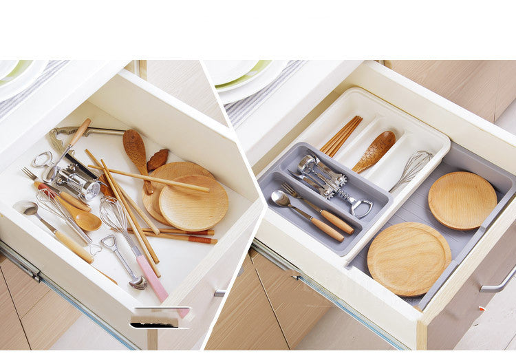 Drawer Sorting Box Kitchen Cabinet Cutlery Fork