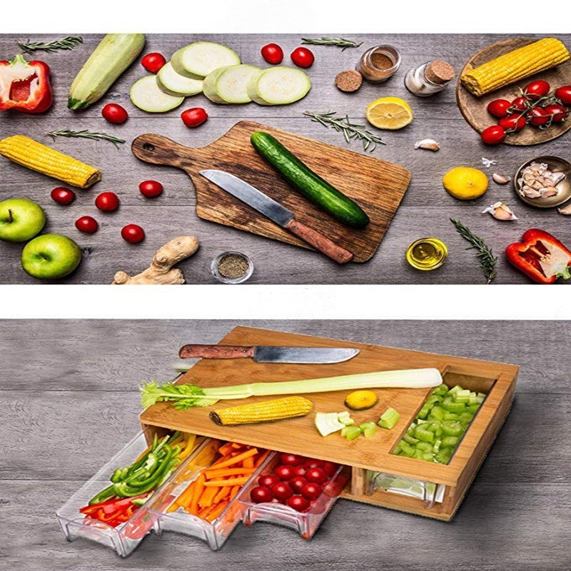 Kitchen Rectangular Large Drawer Type Cutting Board