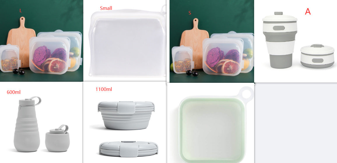 Portable Silicone Sandwich Toast Lunch Box Bento Box Microwave Fridge Food Storage Container Bags