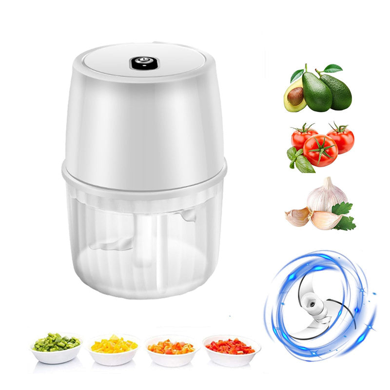 USB Rechargeable Electric Garlic Press Portable Wireless Food Chopper Mini Complementary Food Mixer Kitchen Gadgets