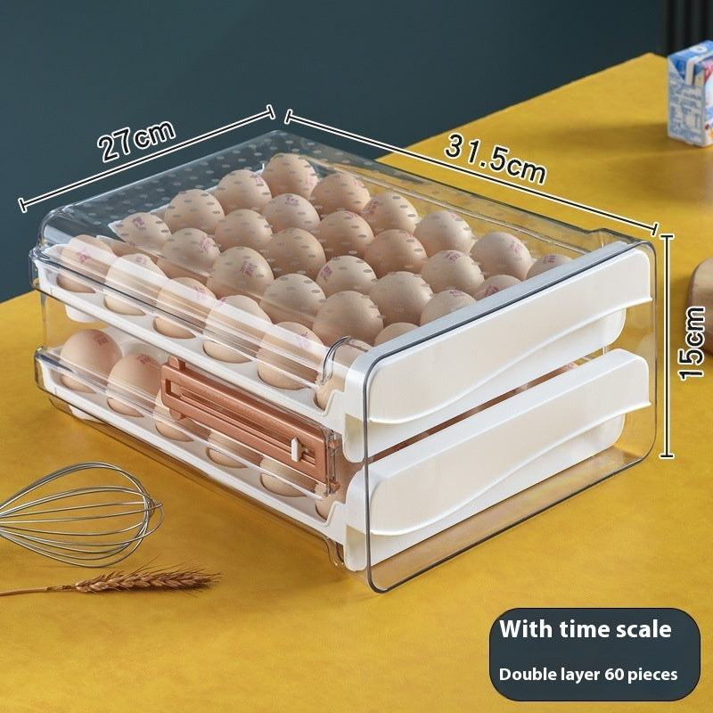 With Scale Egg Storage Box Kitchen Refrigerator Drawer Storage Box