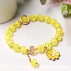 Adorable Cute Popcorn beads Bracelet Friendship Glass Bracelets For Girls Star Moon Cloud Flower