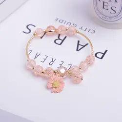 Cute Popcorn beads Bracelet Friendship Glass Bracelets For Girls Star Moon Cloud Flower