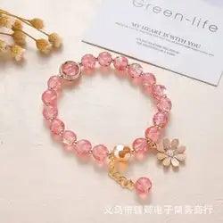 Cute Popcorn beads Bracelet Friendship Glass Bracelets For Girls Star Moon Cloud Flower