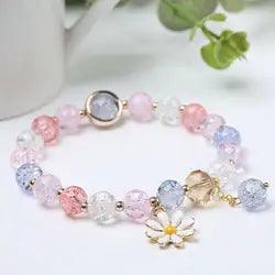 Adorable Cute Popcorn beads Bracelet Friendship Glass Bracelets For Girls Star Moon Cloud Flower