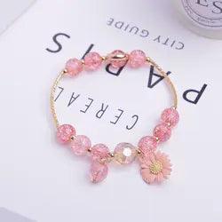 Cute Popcorn beads Bracelet Friendship Glass Bracelets For Girls Star Moon Cloud Flower