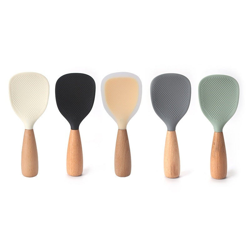 Stand Spoon Silicone Rice Shovel