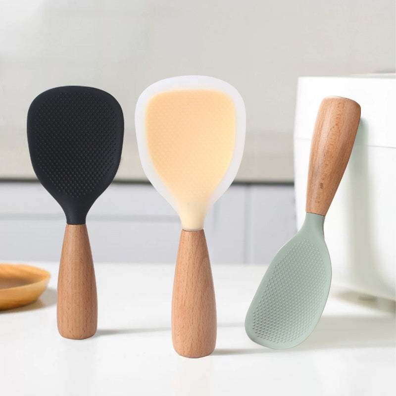 Stand Spoon Silicone Rice Shovel