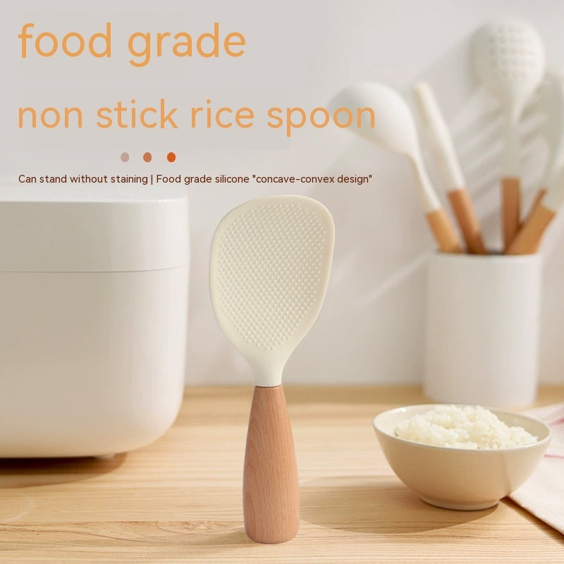 Stand Spoon Silicone Rice Shovel